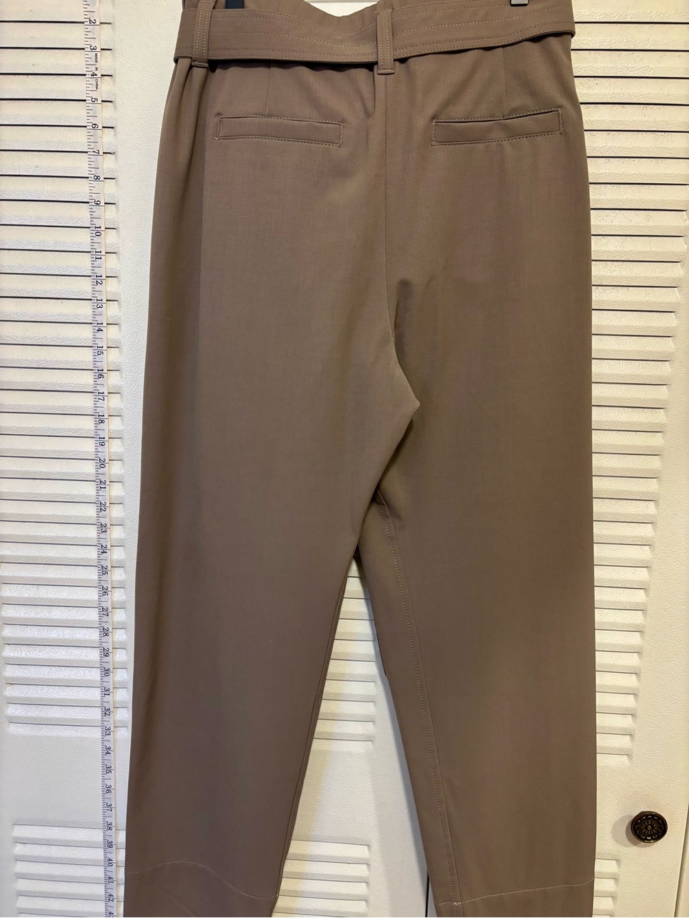 Brunello Cucinelli Taupe Pleated Chinos with Fabric Belt - Picture 2 of 8